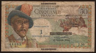 50 francs/ 1 franc, 1963