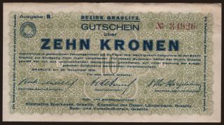 Graslitz, 10 Kronen, 1918