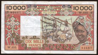 Ivory Coast, 10.000 francs, 1977