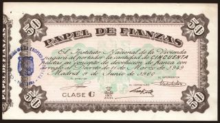 Papel de Fianzas, 50 pesetas, 1960