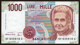 1000 lire, 1996