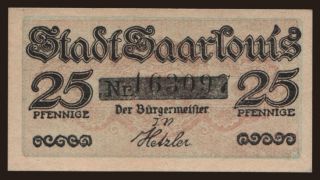 Saarluis, 25 Pfennig, 1920