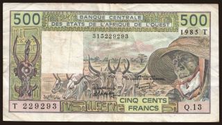 Togo, 500 francs, 1985