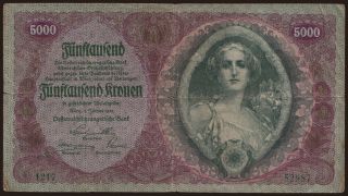 5000 Kronen, 1922