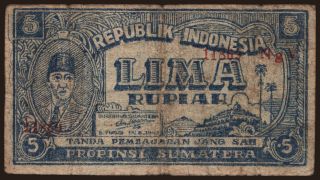 Bukittinggi, 5 rupiah, 1947