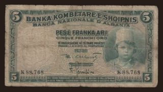 5 franka ari, 1926, 'Alberti'
