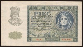 5 zlotych, 1940