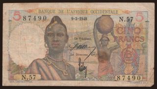 5 francs, 1948