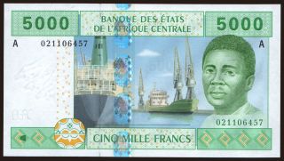 Gabon, 5000 francs, 2002