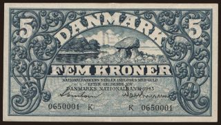 5 kroner, 1943