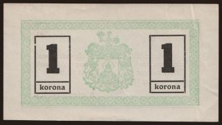 Miskolc, 1 korona, 1919