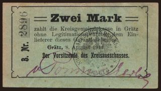 Grätz (Grodzisk Wielkopolski), 2 Mark, 1914