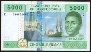 Chad, 5000 francs, 2002