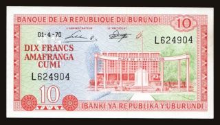 10 francs, 1970