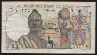 5 francs, 1954