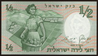 1/2 lira, 1958
