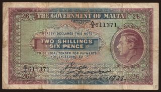 2 shillings 6 pence, 1939
