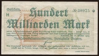 München, 100.000.000.000 Mark, 1923