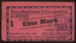 Graudenz, 1 Mark, 1918