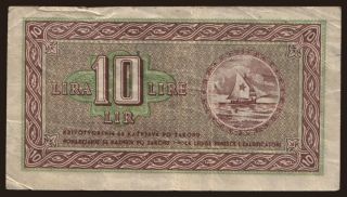 Gospodarska banka za Istru, Rijeku i Slovensko Primorje, 10 lire, 1945