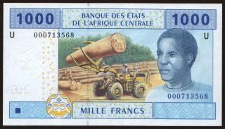 Cameroun, 1000 francs, 2002