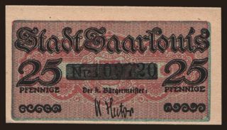 Saarlouis, 25 Pfennig, 1920