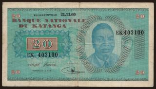 20 francs, 1960