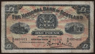 National Bank of Scotland, 1 pound, 1941