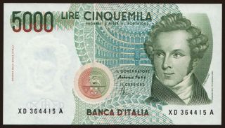 5000 lire, 2001