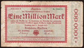 Dresden, 1.000.000 Mark, 1923