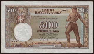 500 dinara, 1942