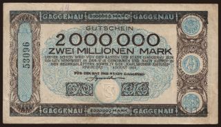 Gaggenau/ Stadt, 2.000.000 Mark, 1923