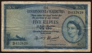 5 rupees, 1954