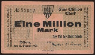 Döbeln/ Stadt, 1.000.000 Mark, 1923