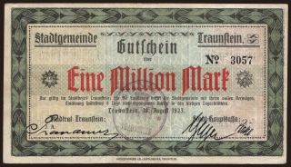 Traunstein/ Bezirkssparkasse, 1.000.000 Mark, 1923