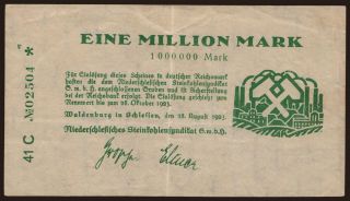 Waldenburg/ Niederschlesisches Steinkohlensyndikat G.m.b.H., 1.000.000 Mark, 1923