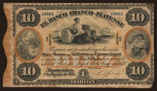 Banco Franco-Platense, 1 doblon, 1871