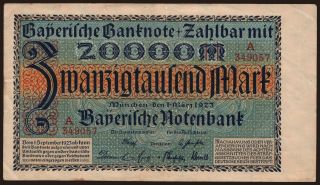 Bayerische Notenbank, 200.000 Mark, 1923