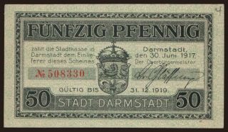 Darmstadt, 50 Pfennig, 1917