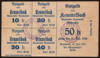 Neumarkt, 10, 20, 30, 40, 50 Heller, 1920