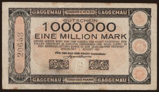 Gaggenau/ Stadt, 1.000.000 Mark, 1923
