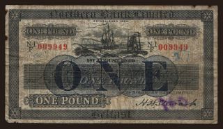 Northern Bank Limited, 1 pound, 1929