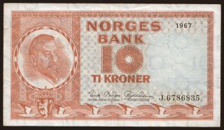 10 kroner, 1967