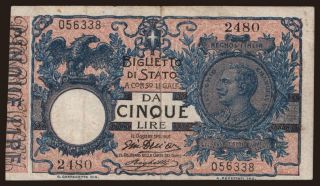 5 lire, 1914