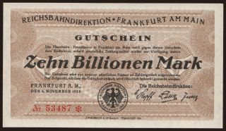 Frankfurt am Main, 10.000.000.000.000 Mark, 1923