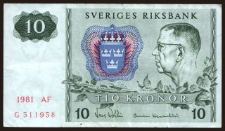 10 kronor, 1981