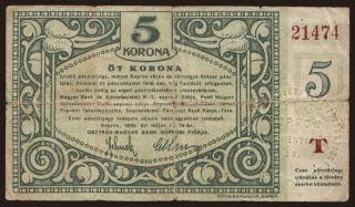 Sopron, 5 korona, 1919