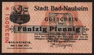 Bad-Nauheim, 50 Pfennig, 1917