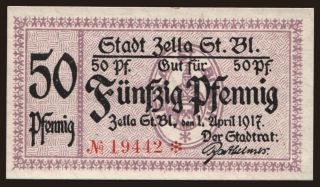 Zella, 50 Pfennig, 1917