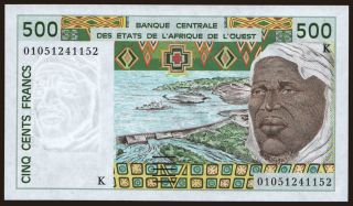 Senegal, 500 francs, 2001